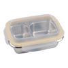 Leak Proof Stainless Steel Snack Container Lunch Box 2 Compartments for Work