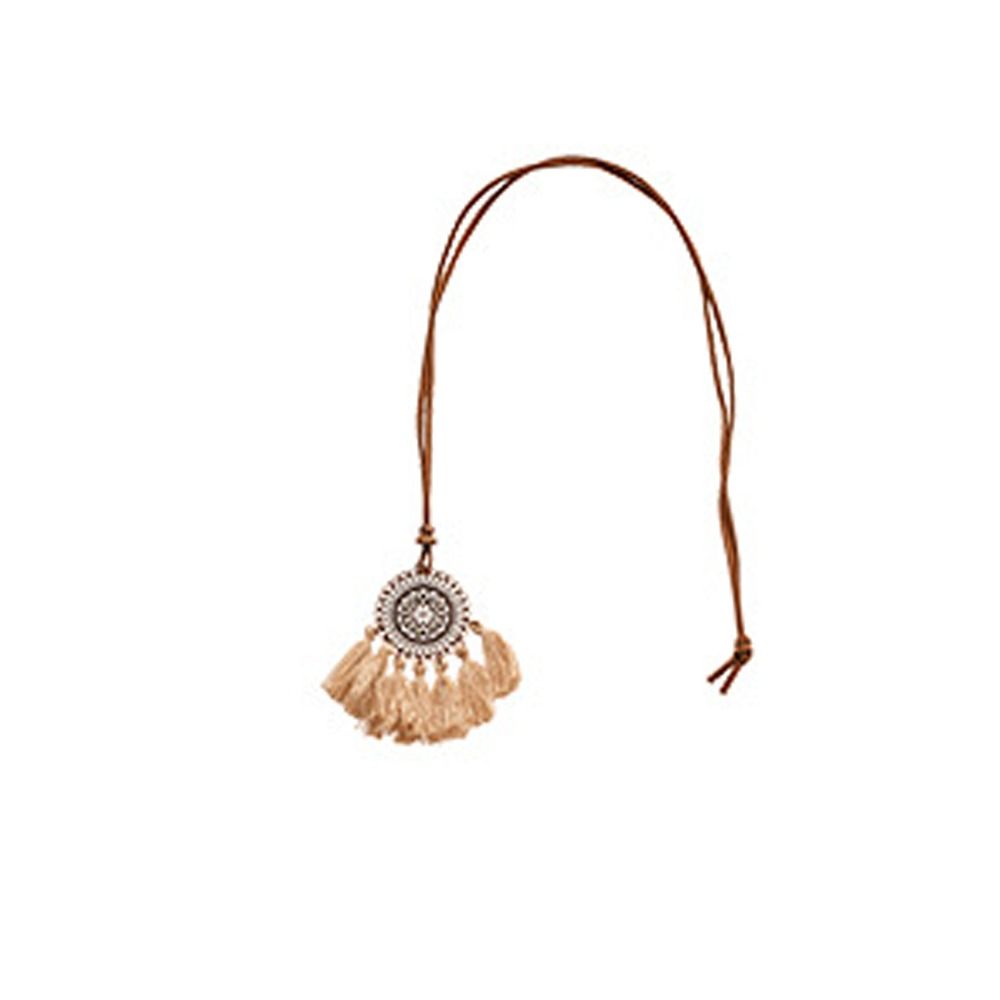 Flower Ethnic Style Necklace Tassel Bohemian Style Necklace Korean Style Long Sweater Chain  Party