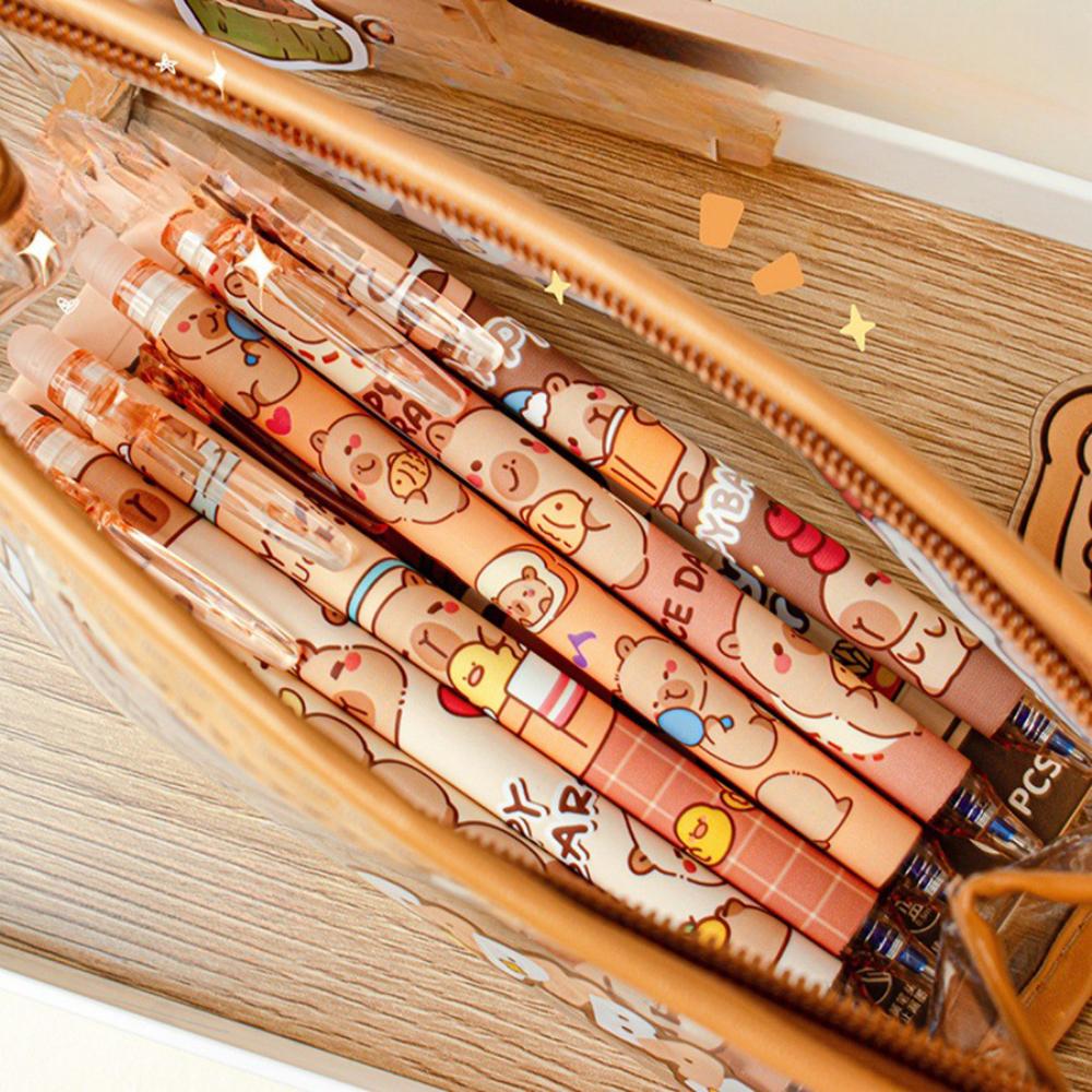 1 Set/6 Bucăți Pix Drăguț Șters Kabipbala Pix cu Gel Apăsare Cadou de Birou Rechizite Școlare Papetărie Kawaii Pix Amuzant