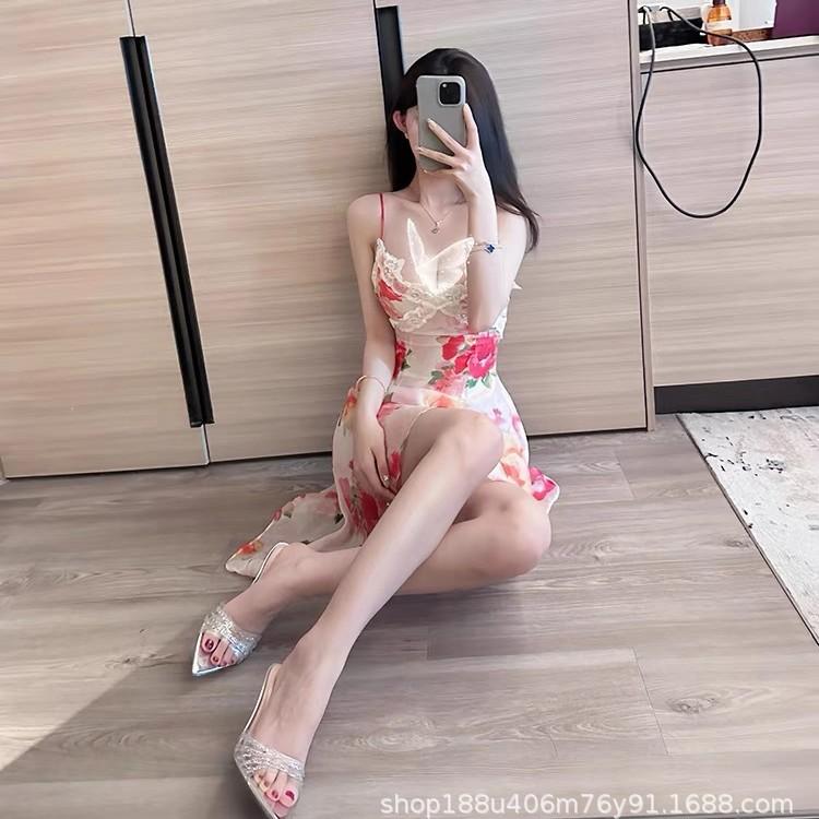 [Spot] New pointed silver pvc rhinestone one-word slippers women's stiletto high heels pointed sandals