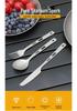 4-Piece Portable Titanium Cutlery Set with Chopsticks and Storage Box for Camping