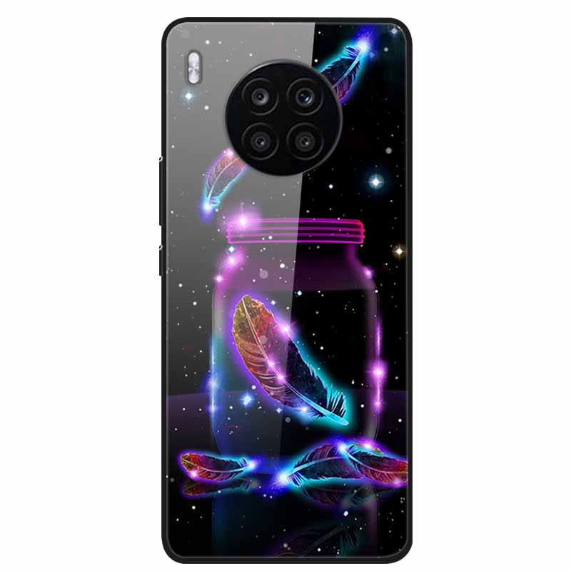Tempered Glass Cases For Honor 50 Lite Covers Protective Fashion Hard Back Cover for Huawei Honor 50 Lite Phone Cases 50Lite Bag