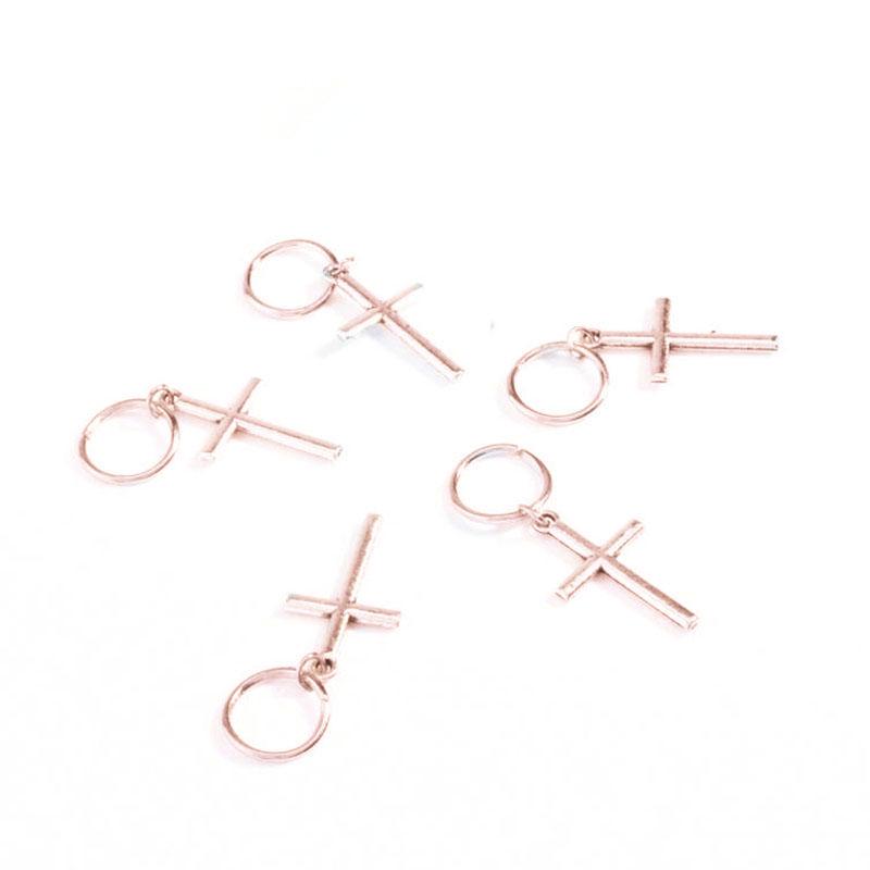 

5/10 шт./упак., разные стили, подвески для волос, коса, дреды, бусины, зажимы, манжеты, кольца, ювелирные изделия cross 5pcs золотой