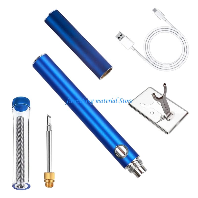 Y5GD USB Rechargeable Soldering Iron Featuring Four Temperature Setting Comfortable Grip for Rapid Warming Lightweight Portable