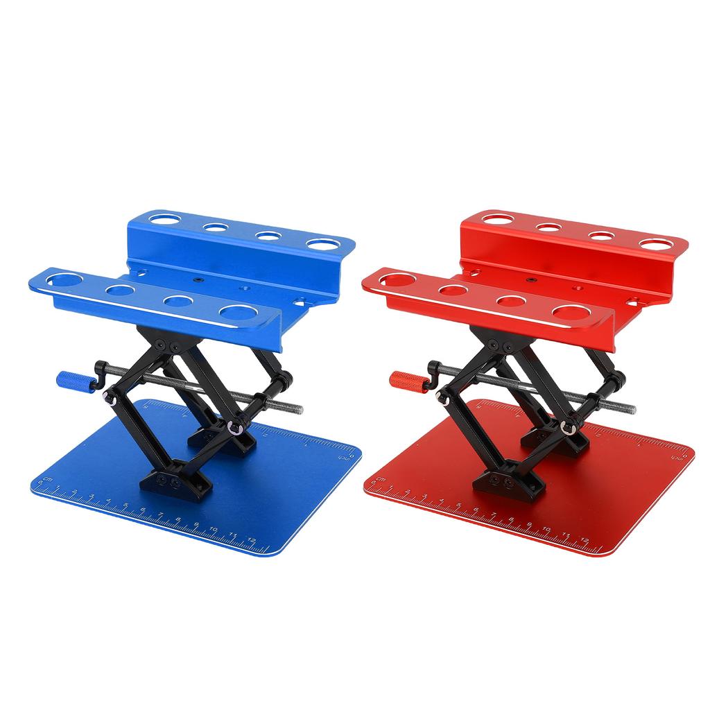 RC Car Repair Work Stand 2.36 Inch to 5.51 Inch Manual Lift Lower Workstation with Anti Slip Pad for