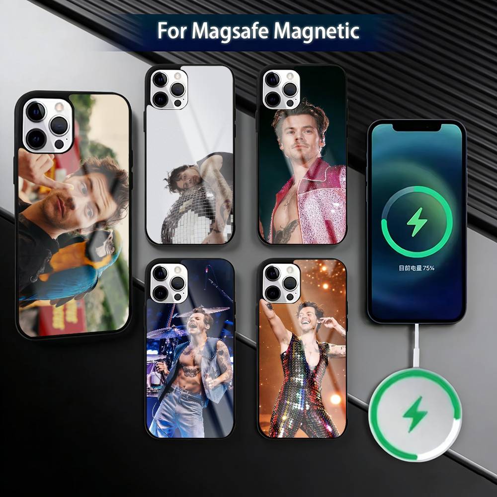 Singer Harry S-Styles Phone Case For iPhone17,16,15,14,13,12,11 Plus,Pro Magnetic with Magsafe Wireless Charging