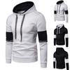 Ensembles Haut Sweat-shirt Patchwork Hiver Homme Pantalon Costume de Sport Survêtement
