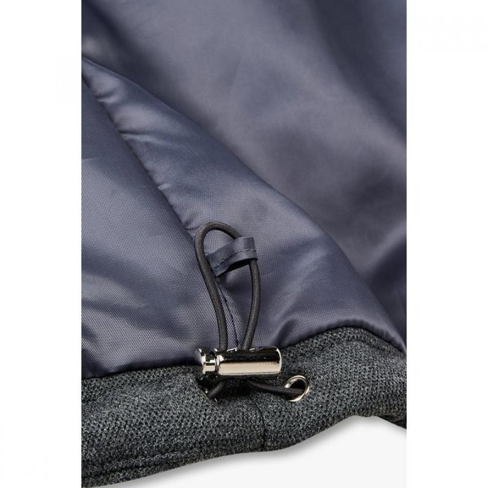 Vov Leather String Jersey Hooded Jumper