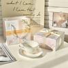 High-value Design Coffee Cup and Saucer Set for Girls' Birthday Gifts for Girlfriends High-end Souvenir Gift Box