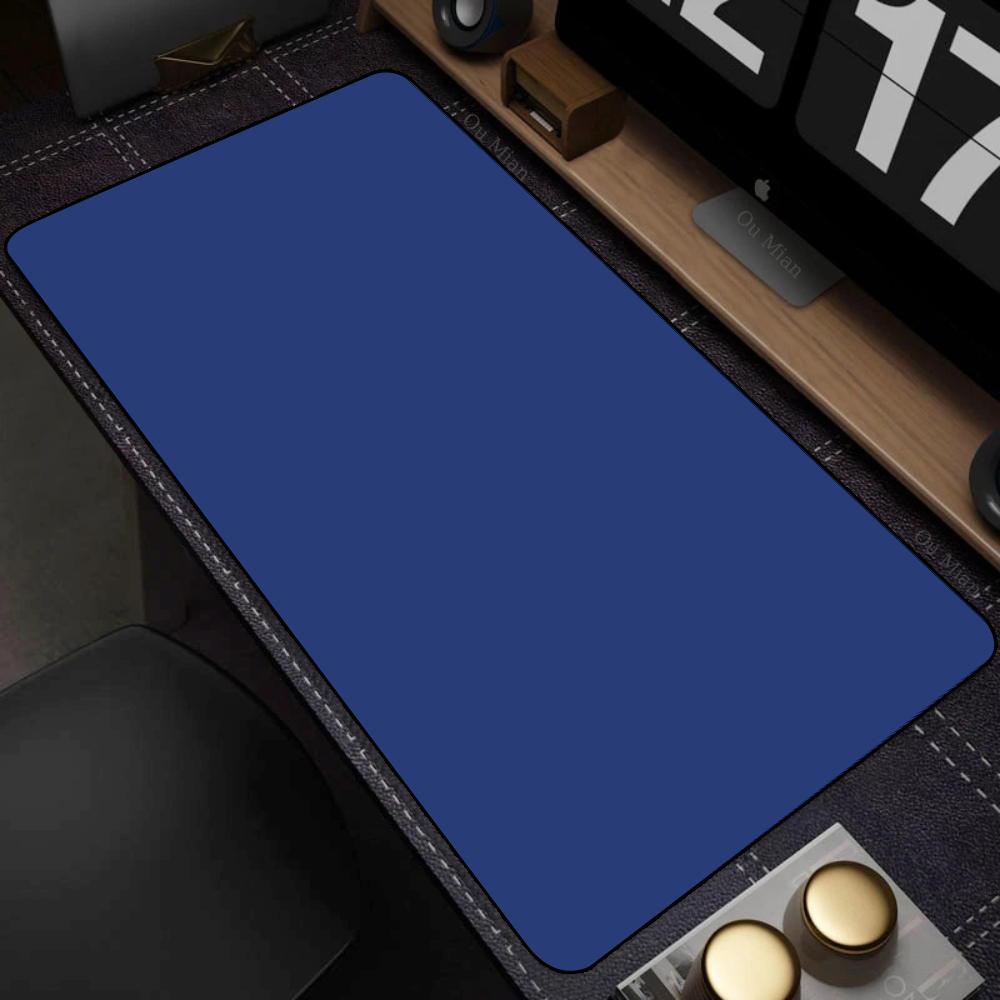 Large Black Desk Mat Solid Color Simple Computer Laptop Mouse Pad Girls Gaming Mousepad Rubber Non-Slip Cushion Office Deskmat
