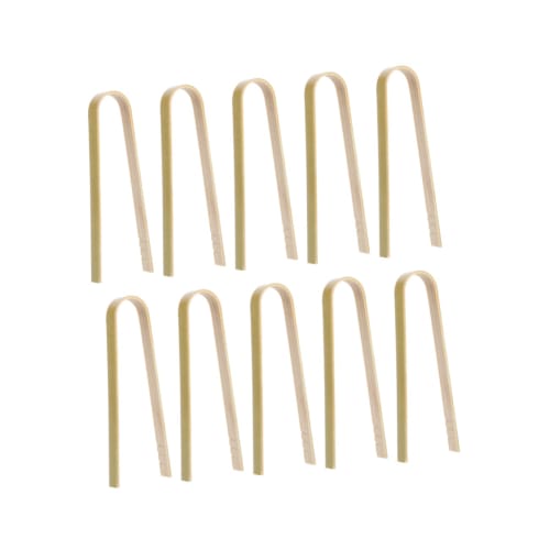 OUNONA 16pcs Bamboo Food Clips, Bamboo Tongs, Small Bamboo Cooking Tongs, Kitchen Supplies, Bamboo Serving Tongs, Bamboo Salad Tongs, Bamboo Kitchen T