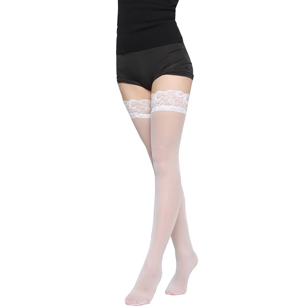 Ultra-Thin Sexy Lace High Tube Stockings with Garters