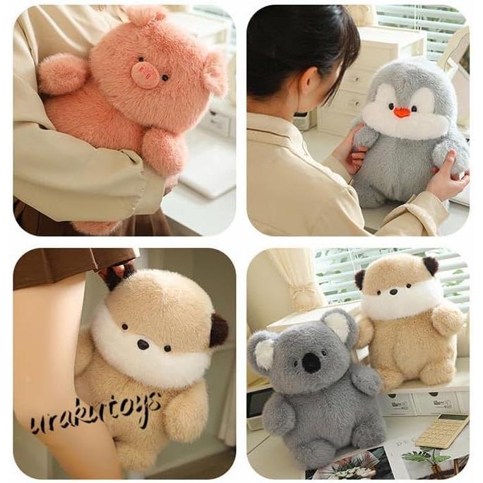 Plush Animal Pillow, Soft & Cuddly, Otter, Pig, Koala, Penguin, Room Decor, Birthday Gift, Christmas Present, 30cm (Otter)