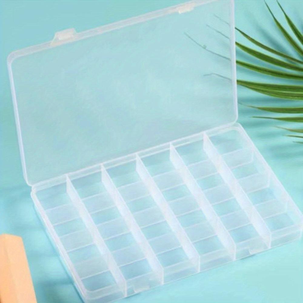 1 Pack 24 Grids Plastic Organizer Box Container Craft Storage Box Compartment Box with Adjustable Dividers for Beads Jewelry Fishing Tackles Art DIY