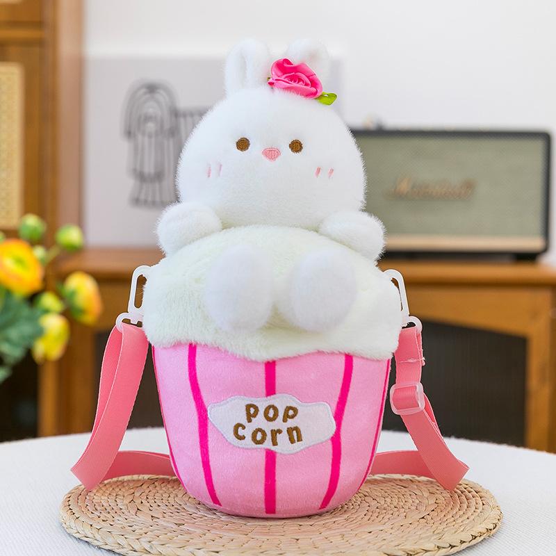 New Cute Rabbit Doll Plush Toy Hug Bucket Capybara Doll Backpack Girl Parent-child Birthday Gift