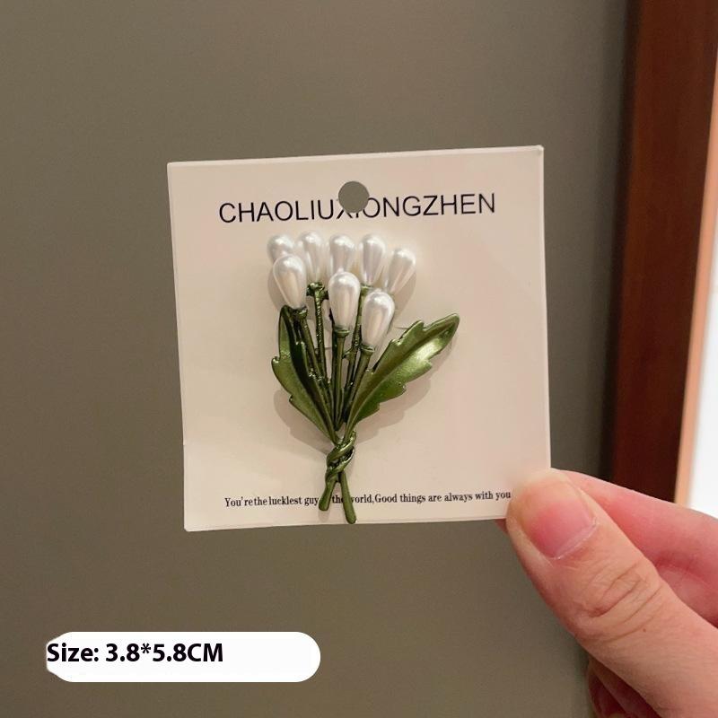 Dámské vintage květinové perlové brože špendlíky palácový smalt rostlinná brož špendlík korsáž dáma svatební párty elegantní odznaky šperky