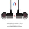 Magnetic Wired In-Ear Earphones with Remote, Mic, Metal Heavy Bass, Noise Canceling, Round Hole, for Phones, Computers, Gaming