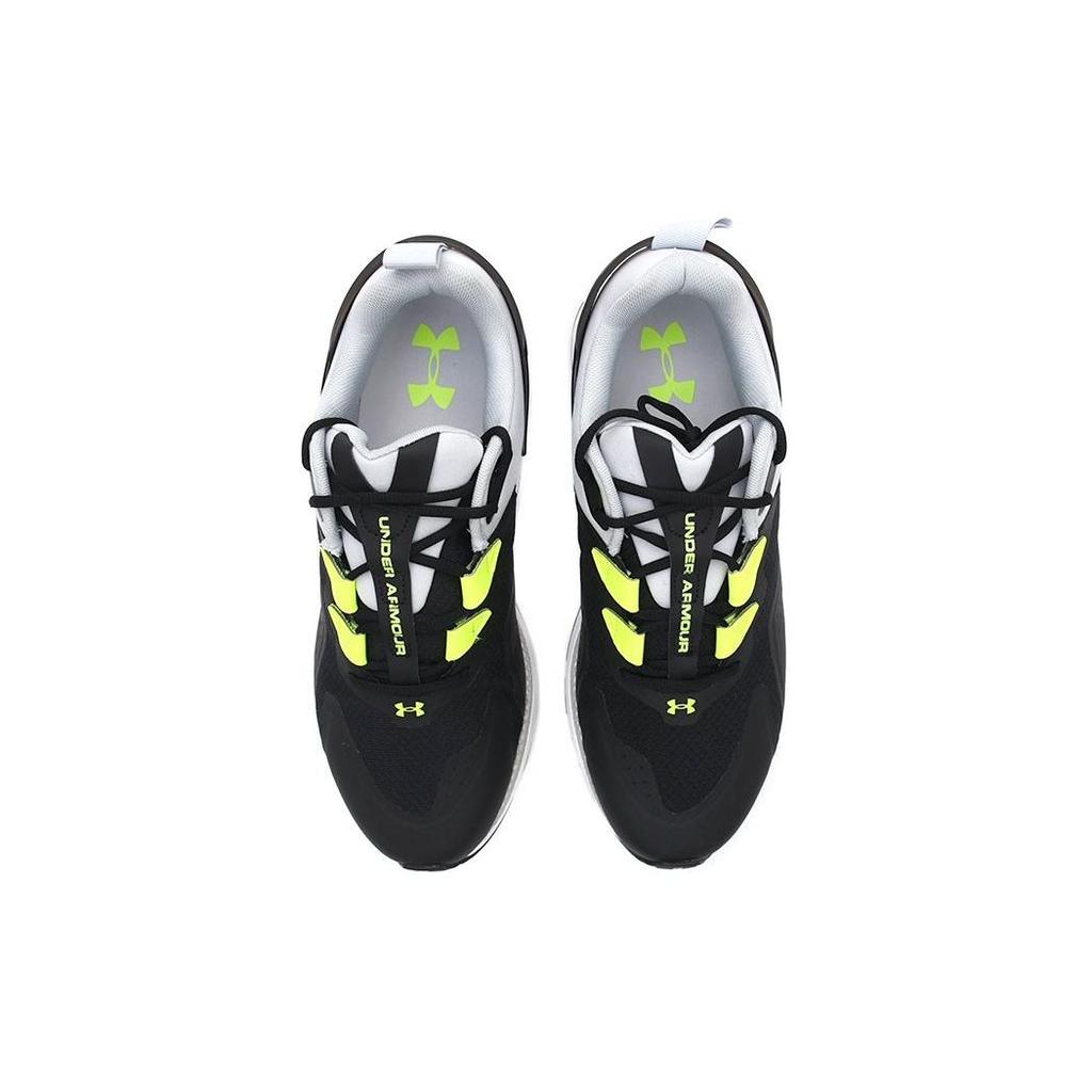 Under Armour HOVR Flux Movement Preto Alta Visibilidade Amarelo Tênis Masculino Halo-Cinza 3025354-002