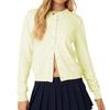 VAYLA Women's Autumn Sweater Cardigan Casual Solid Color Long Sleeve O Neck Button Up Knitwear Y2K Vintage Streetwear