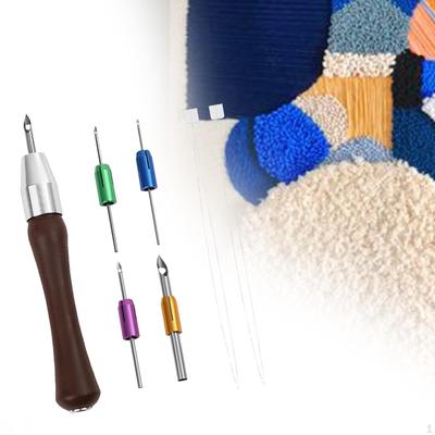 Punch Pin Kit Set for Adults Beginners Cross Stitching DIY Craft Portable Stainless Steel