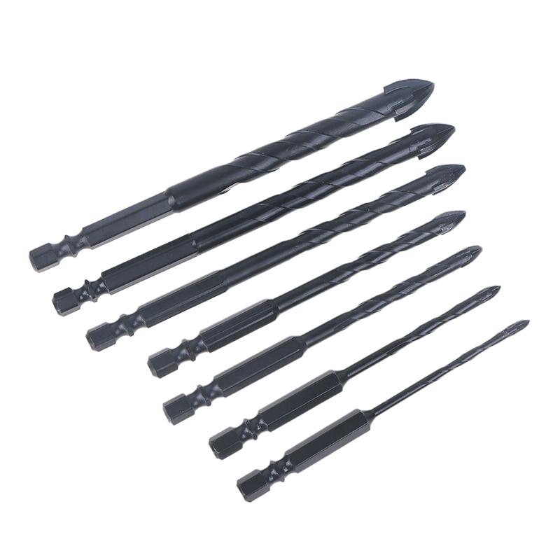 7/5Pcs Multi-Function Drill Bit Set For Ceramic Glass Concrete Wood Steel Drilling Tool 3-12Mm Hex Shank Drill Bit Set