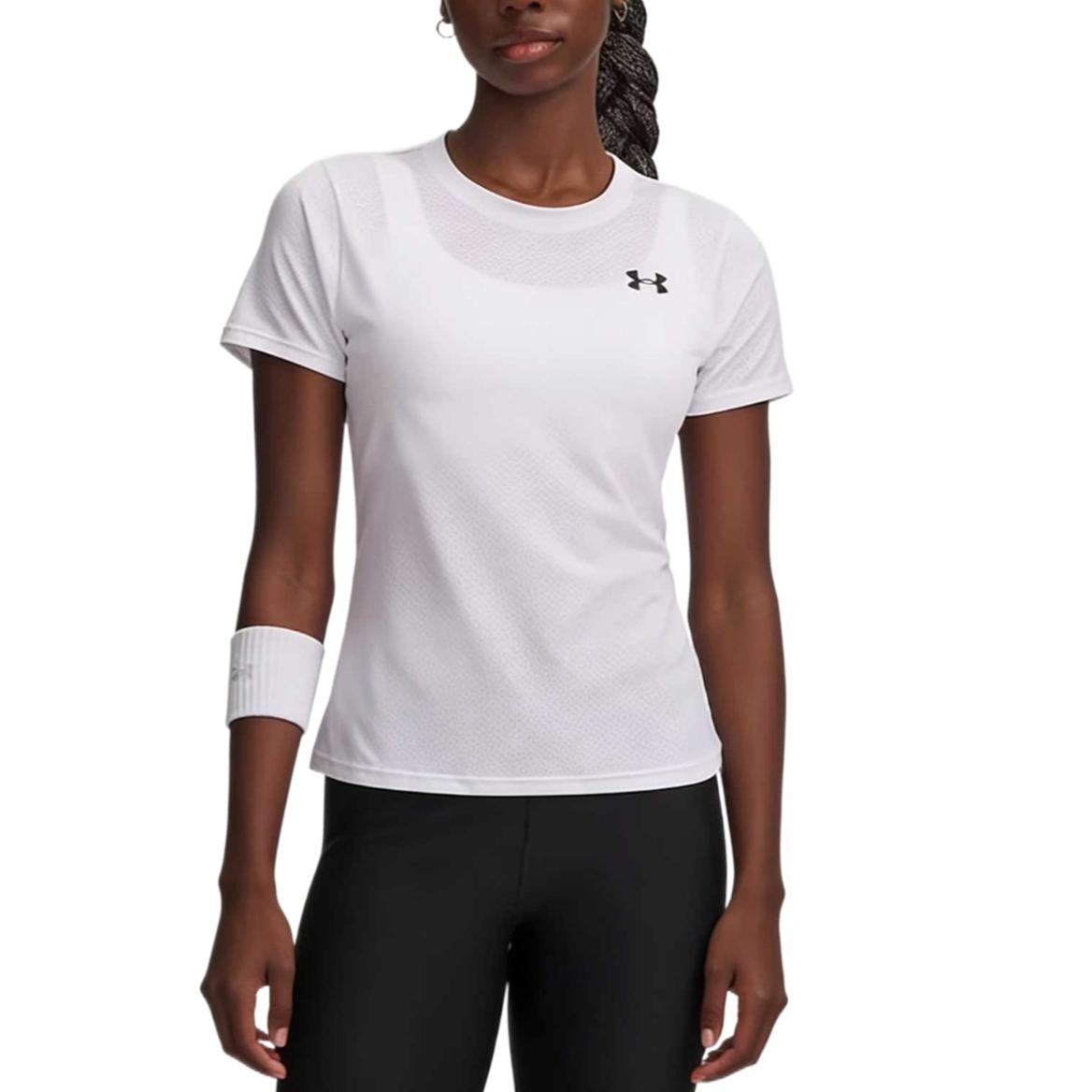 

Under Armour Tech Solid Color Breathable Pullover Regular T-Shirt Women Tops 6009990-100 XS