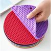 Round Heat Resistant Silicone Mat Drink Cup Coasters Insulation 13.5*13.5cm Non Slip  Placemat Kitchen Accessories Pot Holder