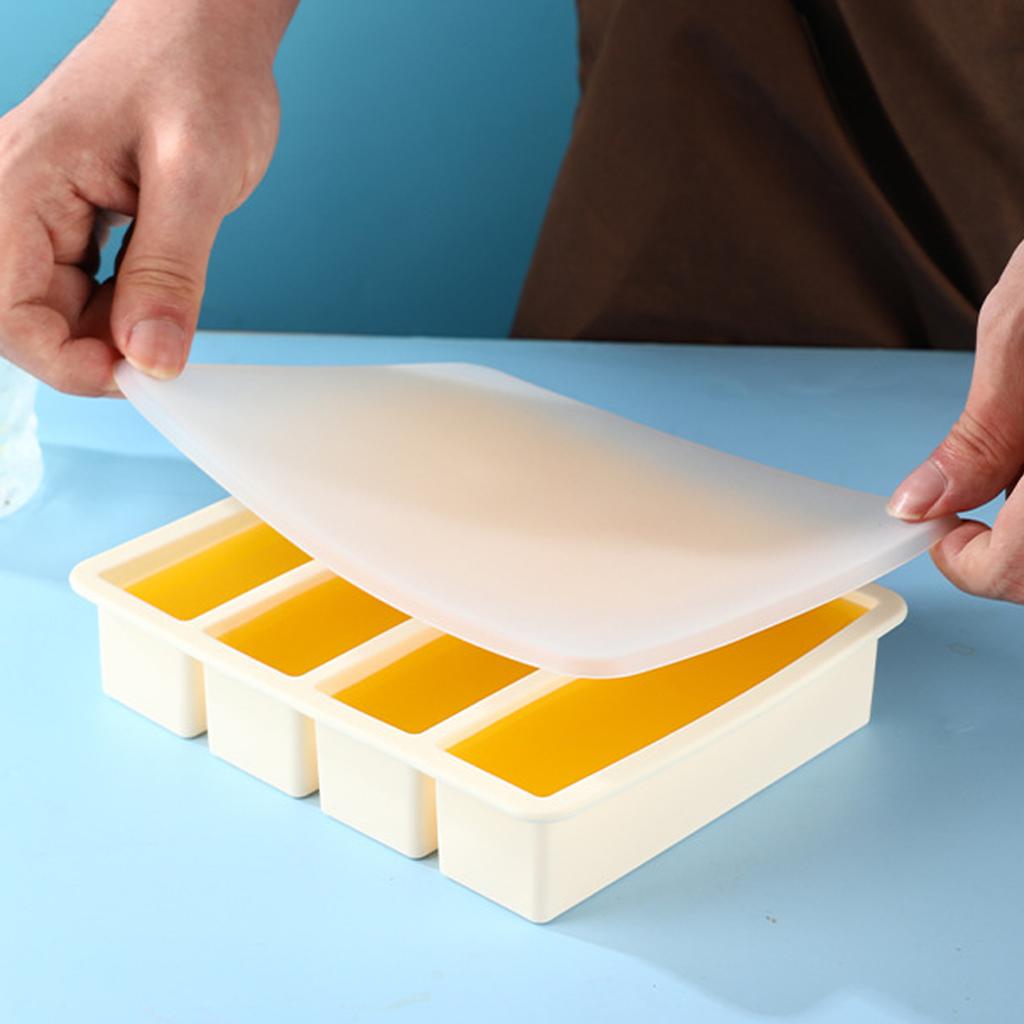 Ice Tray   Silicone Compact sy Relse with Removable Lid for Kitchen RV Cocktail Coffee