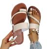 Bayan Sandalet Flip Flop Sandalet Bir Düğme Hafif Günlük Kauçuk Tabanlı Sandalet Kadın Sandalet