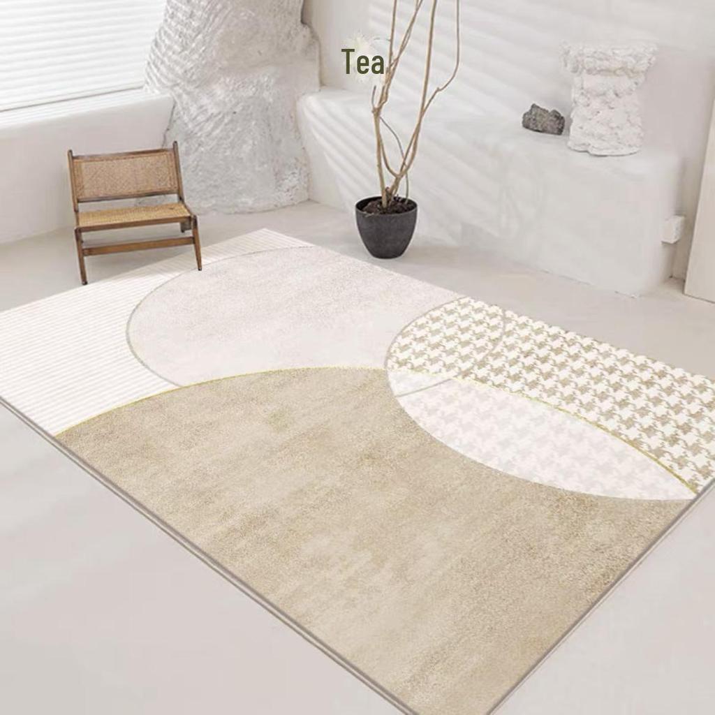 Luxuriöser Imitat-Kaschmir Teppich mit Rutschstopp für Wohnzimmer, Schlafzimmer oder Kaffeetisch
