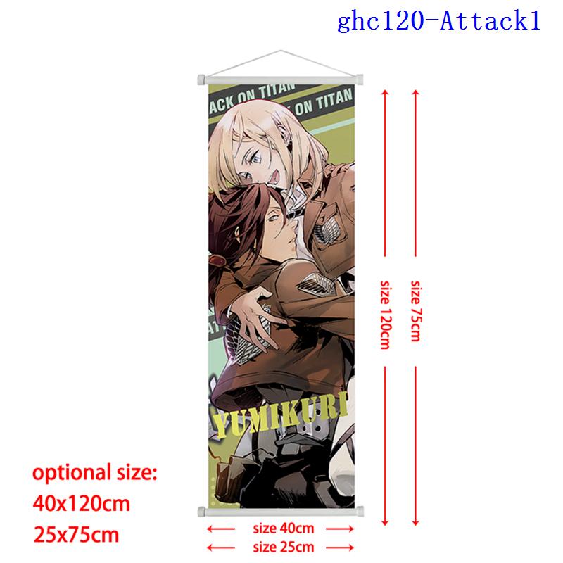 Anime Attack On Titan Levi Scroll Poster Eren Ackerman HD Art Sticky Wall Waterproof Home Living Room Bedroom Bar Aesthetic Decoration