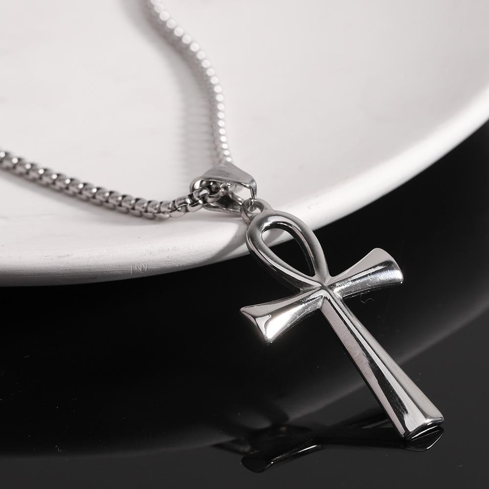 2025 Unique Creative Design Stainless Steel Cross Couple Necklace - Versatile and Fashionable