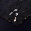 S925 Sterling Silver Gradient Rain Earrings with Retro Tag Pendant - DIY Beading Bodhi Cultural Accessories