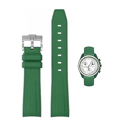 20mm Watch Band for and Rubber Watch Band with Silicone Waterproof and Includes Adjustment Tool and Spring Omega, Swatch, MoonSwatch, Omega,