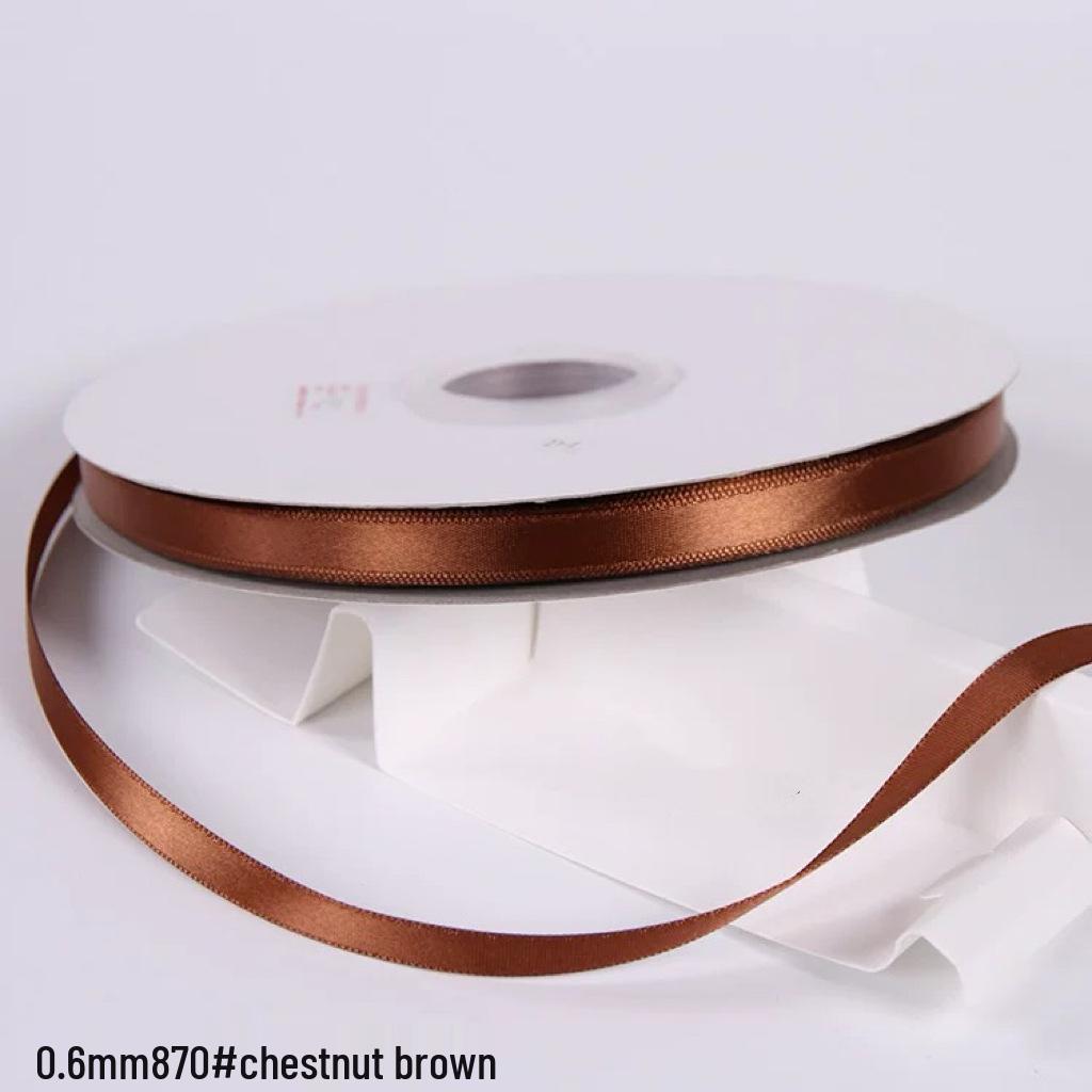 "0.6cm-1cm Polyester Ribbon for DIY Bows, Bouquets, and Gift Boxes"