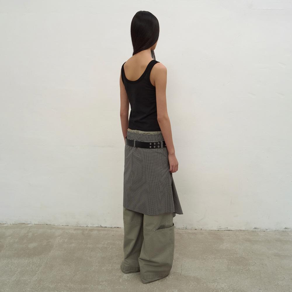 Lcdc Tm Checked Button-Up Skirt (Grey)