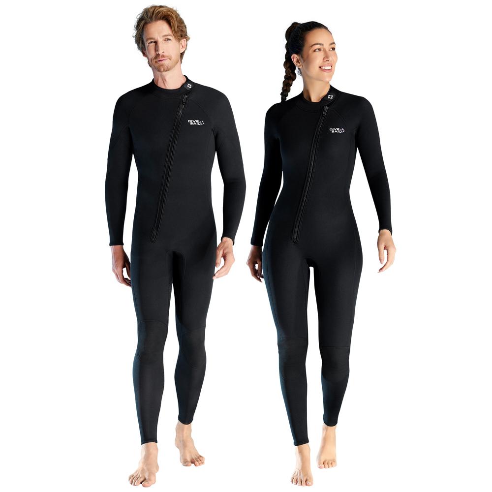 3mm Mens Womens Long Wetsuit SBR Neoprene Material Warm Front Zipper Outdoor Swimming Kayaking Surfing Drifting Wetsuit