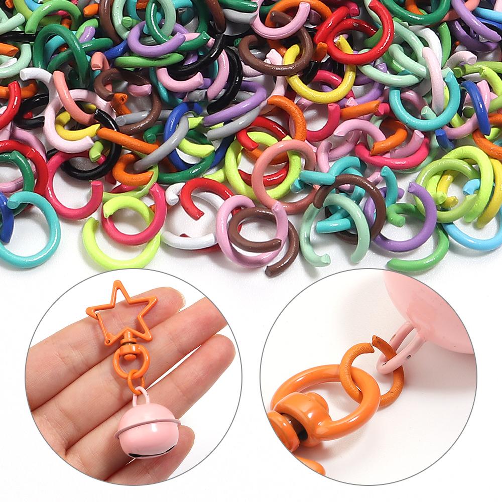 200-500pcs/Lot 6 8 10mm Colorful Open Jump Rings Split Jump Ring Connector For Diy Jewelry Making Findings Accessories Supplies