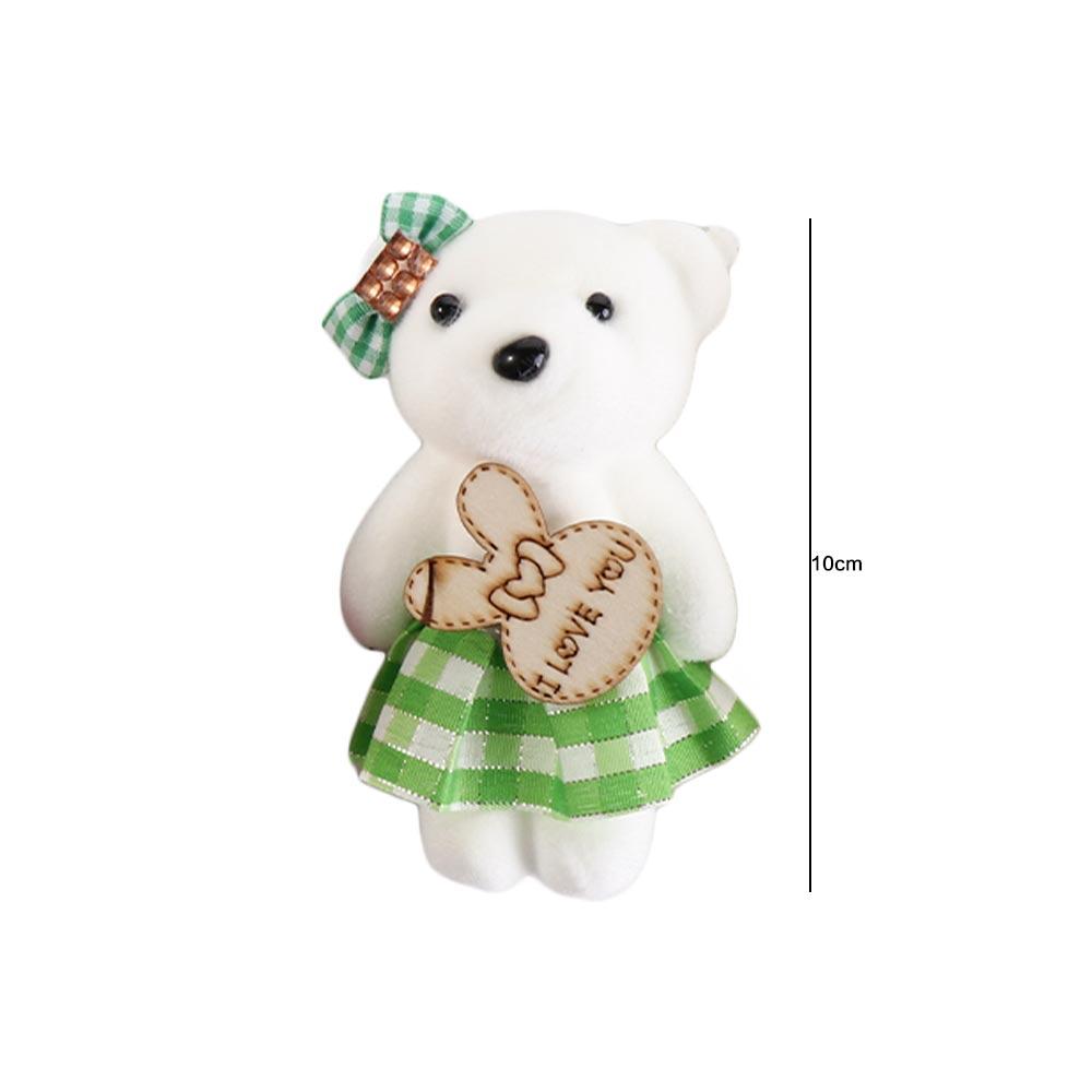 10pcs/bag Kawaii Soft Stuffed Bear Plush Foam Toys 10cm Cartoon Bouquet Doll Mini Bear Doll Toy Small Gift