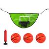 Trampolines Basketballs Hoop Set with Breakaways Rims Small Balls Pump Suitable for Indoor Outdoor Play Easy Assembly