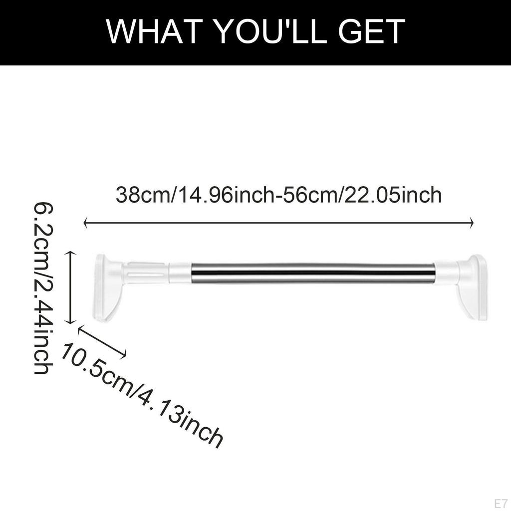 Adjustable Clothing Rod for Wardrobe, Closet Pole Shower Curtains And Cabinets