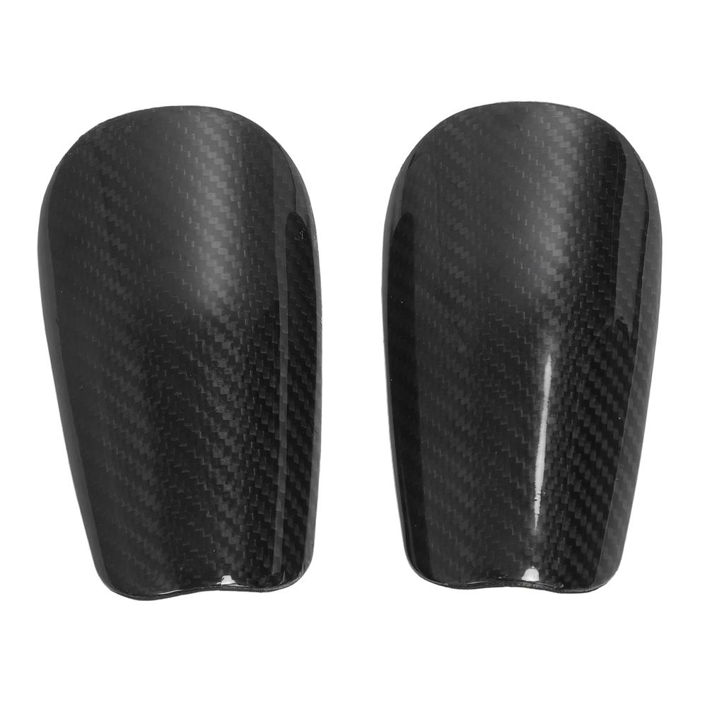 2 Pcs Soccer Shin Guard Super Lightweight High Strength Carbon Fiber EVA Foam Cushioning Football Shin Pad Black