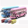 Premium Quality Double-decker Tour London City Bus Pull Back Car Kid Toy With Sound And Light