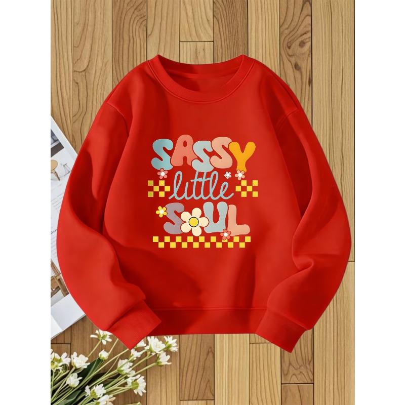 Kids Sweatshirt Round Neck Hoodie Fashion Print Versatile Top 110
