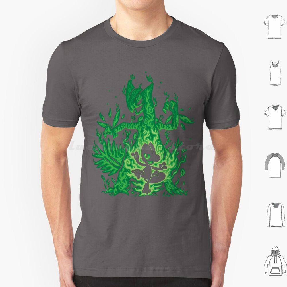Silhouette : Grass Lizard Evolution T Shirt Big Size 100% Cotton Silhouette Evolution Generation 3 Pókèmón P ? K ? Chü Tr ? ? ?