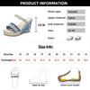 Fashion New Summer Fashion Wedge Heel Sandals Woman Bohemian Crystal Strap Platform Sandals for Women Thick Sole Non Slip Beach Slippers