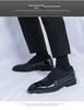 Men's British Style Formal Monk Strap Derby Dress Shoes for Weddings and Business Attire