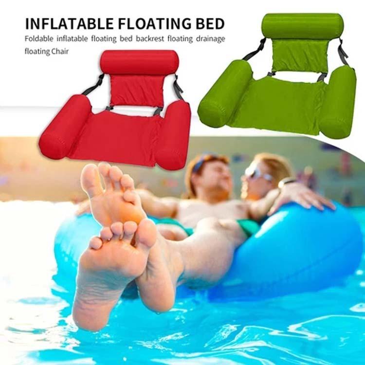 2021 New PVC Summer Inflatable Foldable Row Swimming Pool Water Hammock Air Mattresses Bed Beach Water Sports Lounger Chair