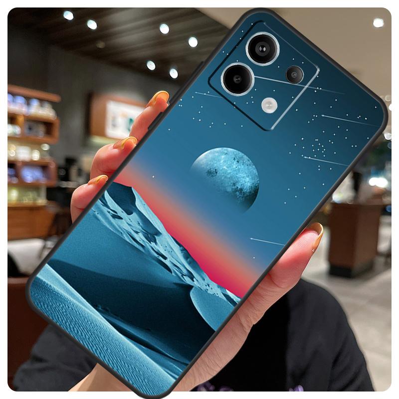Moon Stars Space Case For Xiaomi Redmi Note 14 10 11 12 13 15 Pro Plus Cover For Redmi 15 15C 14C 10C 12C 13C