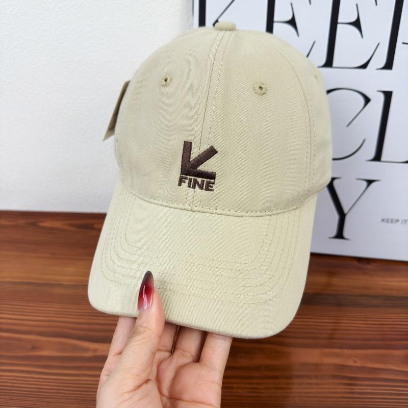 Baseball Cap Women's Streetwear Korean Style Letter Soft Top Fashion Curved Brim Hat Couple's Versatile Face-slimming Cap